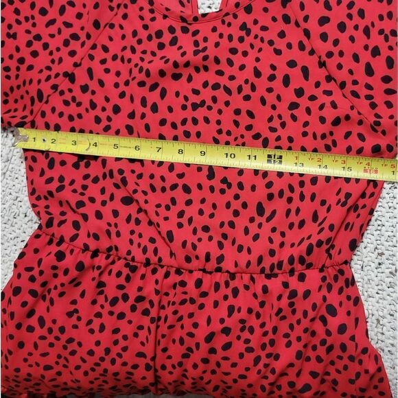 Reb. In J red spotted midi dress sz S - Picture 3 of 9